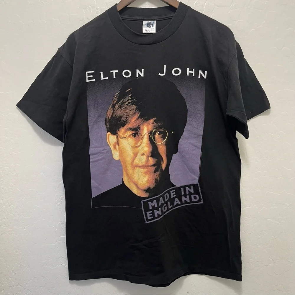 Vtg 1995 Elton John Made In England Tour T-Shirt XL GEM USA